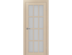 Межкомнатная дверь "Турин-542" дуб беленый (стекло сатинато)