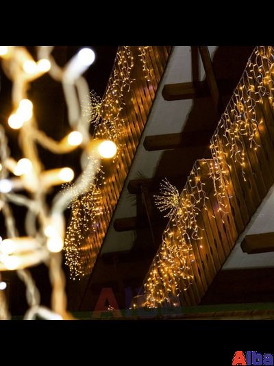 Бахрома 3*0.6 м БЕЛЫЙ ТЕПЛЫЙ, мерцание IP 65