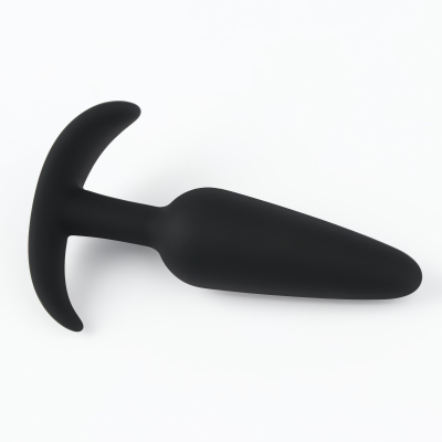 Анальная пробка конус, силикон Soft-touch, 26×100 мм, черный