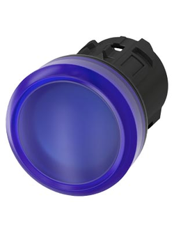 3SU1001-6AA50-0AA0 ЭЛЕМЕНТ СВЕТОВОГО ИНДИКАТОРА С СИНИМ РАССЕИВАТЕЛЕМ, 22MM, КРУГЛ., ПЛАСТИК, РАССЕИВАТЕЛЬ МАТОВЫЙ