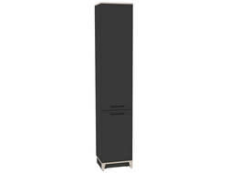 Гостиная AURELIO (АУРЕЛИО) - AURELIO 11 Шкаф для белья Антрацит-Блеквуд Сатиновый