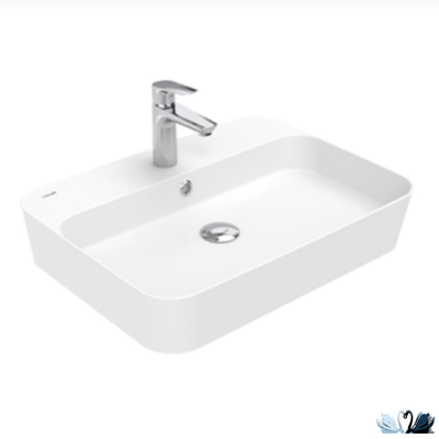 Раковина Creavit Loop LP061-00CB00E-0000 LP061, глянец белого цвета, прямоугольная 60 см с площадкой