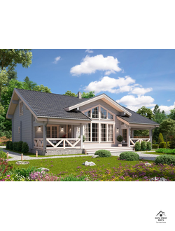 "Турин": Впечатляющий Дом из Клееного Бруса для Большой и Дружной Семьи 200,5 м²