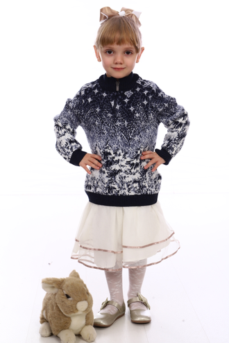 Свитер детский ёлки в ночном небе