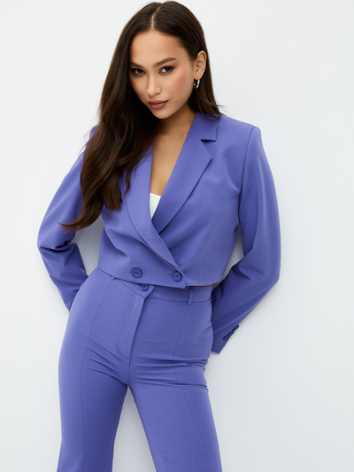 Брюки клеш от колена. Фиолетовый