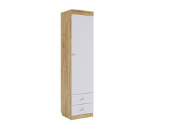 Детская ФОРСАЖ - Шкаф комбинированный (с ящ. 1-створчатый) Дуб Крафт золотой/Белый