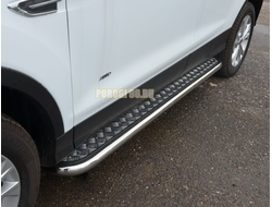 Пороги с накладным листом d53 для Ford Kuga (2016-...)