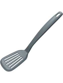Лопатка для антипригарной поверхности 28 см, изогнутая, рабочая часть 10*7 см, пластик. широкая, перфорированная