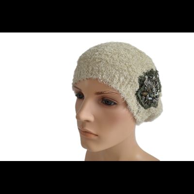 Берет Vizio 1528 BO белый стразы