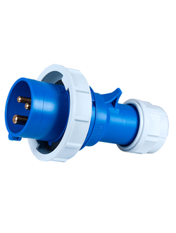 Вилка с водонепроницаемым резьбовым фланцем, монтаж на кабель