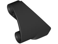 Technic, Panel Curved # 9 3 x 3 Tapered Left, Black (2395 / 6426603)