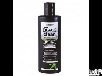 Biтэкс Black Clean Угольная линия Адсорбирующая пенка для умывания с активированным бамбуковым углем