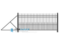 Откатные сварные ворота с элементами ковки KSZ15-31 купить с доставкой по Москве и МО