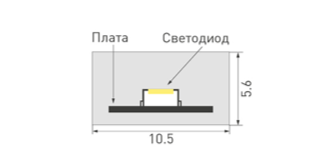 Лента Arlight RTW-PU-A120-10.5mm 12V Cool 8K (16.8 W/m, IP68, 2835, 5m)