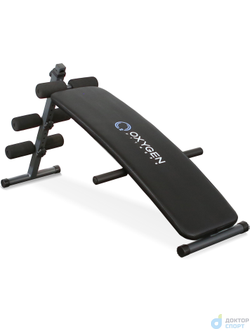 OXYGEN FITNESS EVERETT Скамья для пресса изогнутая черная