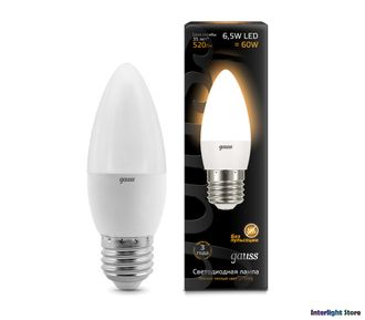 Gauss LED Candle 6.5w 827/840 E27