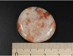 Солнечный камень, полировка плоская, Индия (29*28*7 мм, 10 г) №35706