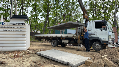 Монтаж пластиковых погребов TINGARD (Тингард)