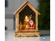 Новогодний сувенир с подсветкой  «Дом с Дедом Морозом» 12 × 17 × 4 см, дерево