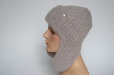 Шапка ушанка женская Vizio Италия 9020 UO бежевая