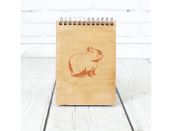 Скетчбук деревянный Капибара, Kapibara-san №8