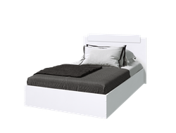 ЛДСП Кровать ЭКО 1,2 Белый гладкий