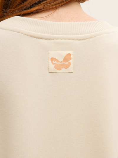 ЖЕНСКИЙ СВИТШОТ СВЕТЛЫЙ "ЦВЕТОЧНЫЕ КЕДЫ"