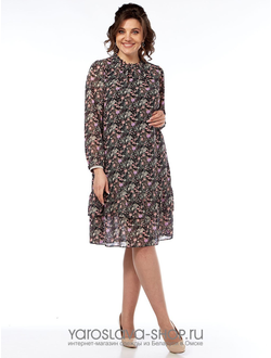 Модель: 2691.Шифоновое платье А-силуэта с цветочным принтом
