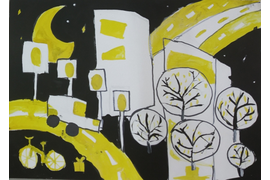 Тема: "Город. Три цвета" 
Композиция