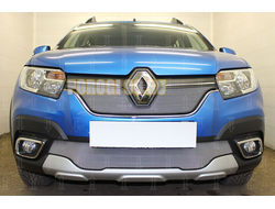 Защита радиатора Renault Logan 2018- / Logan Stepway 2018- / Sandero 2018- / Sandero Stepway 2018- chrome верх