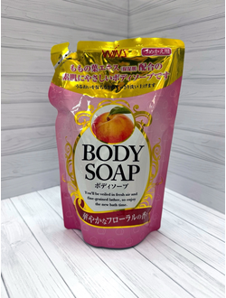 Wins Body Soap peach гель для душа увлажняющий с экстрактом листьев персика, 400 мл, мягкая упаковка