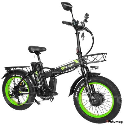 Электровелосипед Syccyba H1 DUAL зеленый
