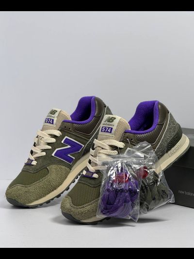 New Balance 574 Sneakersnstuff Nature Green Purple