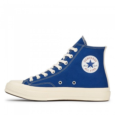Кеды Converse Comme des Garcons PLay синие высокие с сердцем