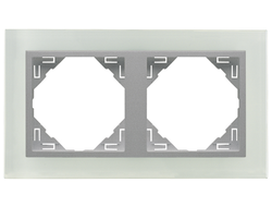 Efapel 90920 TCA, Рамка 2 поста, стекло/алюминий