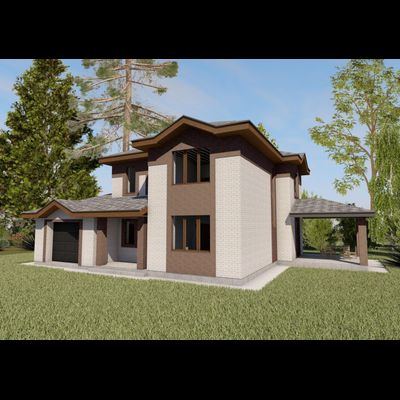 Двухэтажный дом с тремя спальнями 286м² (S84)