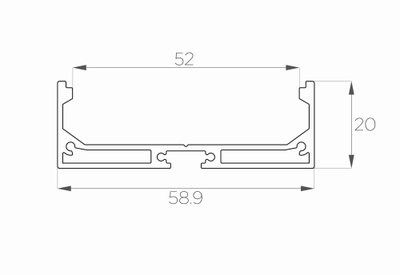 Алюминиевый профиль 4L-6020-S ANOD
