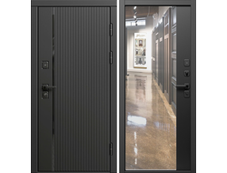 Дверь стальная Урбан Black с зеркалом