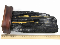 Турмалин черный, крупный кристалл на подставке, Бразилия (235*115*77 мм, 3385 г) №27636
