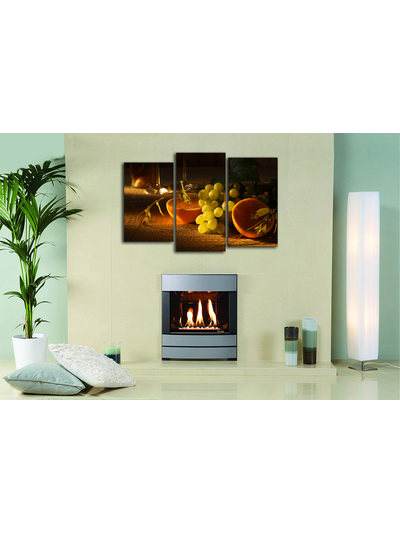 Модульная картина "Виноград с апельсином"