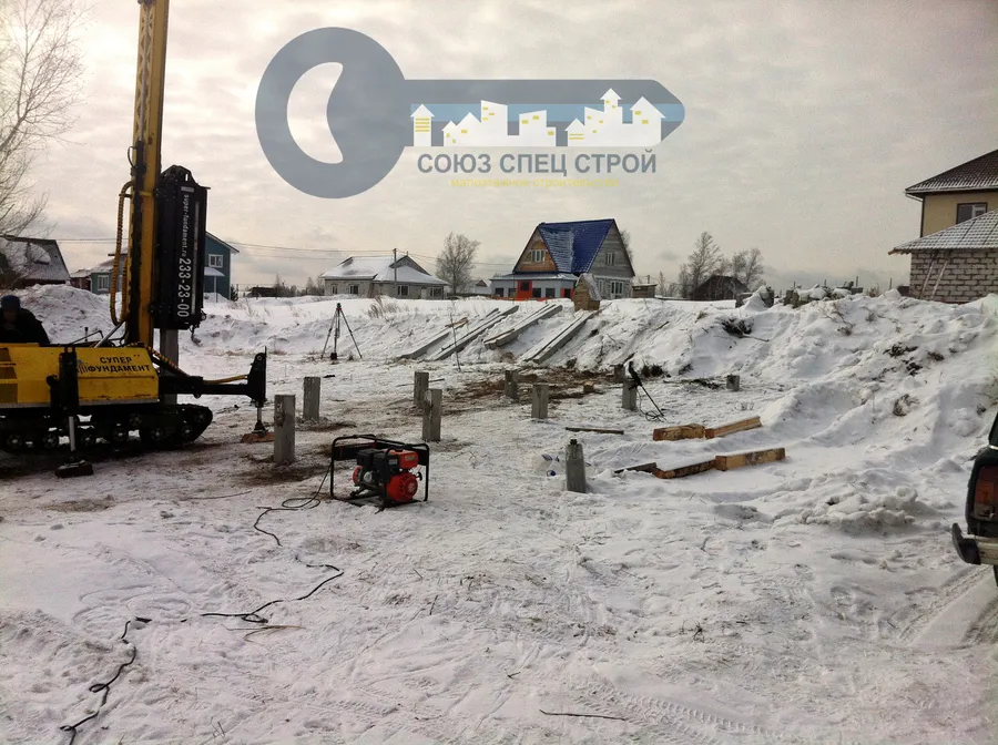 Установка железобетонных свай