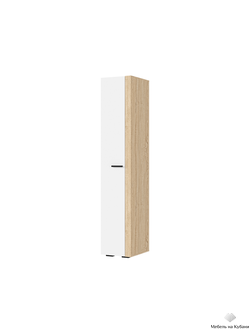 Санса ШК-01 Шкаф 1 створчатый Сонома/Белый