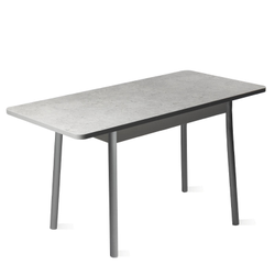 Орион 4 стол раздвижной 900/1250*600*750 серый камень/алюминий 2.1