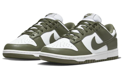 Оригинальные зеленые найки Кроссовки Nike Dunk Medium Olive бело-зеленый DD1503-120 купить
