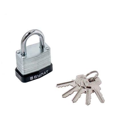 Замок навесной БУЛАТ ВС 0130 стальной 5кл. d=5мм  [98174]