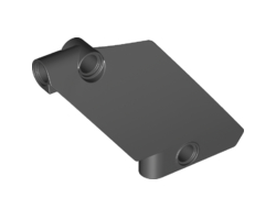 Technic, Panel Curved #61 5 x 7 Tapered Left, Black (80267 / 6380021)