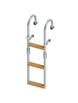 Трап складной с горизонтальным креплением, 3 ступени ироко (ширина 215мм.)