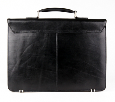 портфель кожаный черный