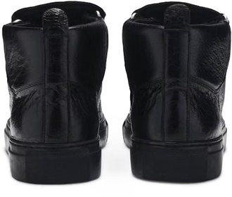 Зимние кеды Balenciaga Arena High Shiny Black Winter