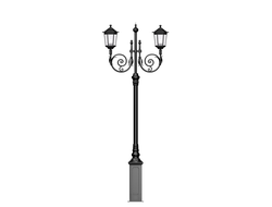 Опора парковая с кованным декором